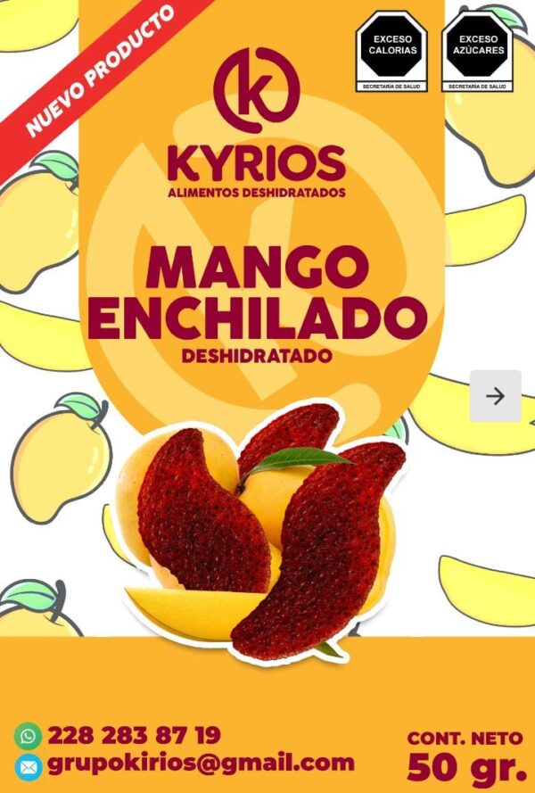 MANGOS DESHIDRATADOS ENCHILADOS 50 GR (25 PZAS)